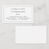 Carte de visite de base, simple, professionnel (Devant / Derrière)