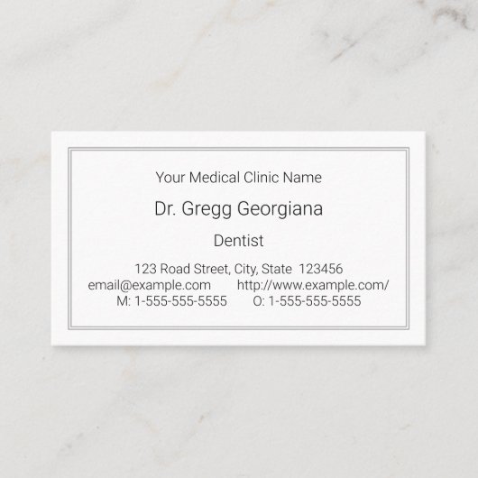 Carte de visite de base, simple, professionnel (Devant)