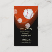 carte de visite de baseball (Dos)