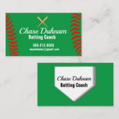 Carte de visite de baseball de baseball de l'entra (Devant / Derrière)