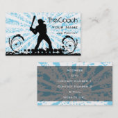 Carte de visite de baseball entraîneur (Devant / Derrière)