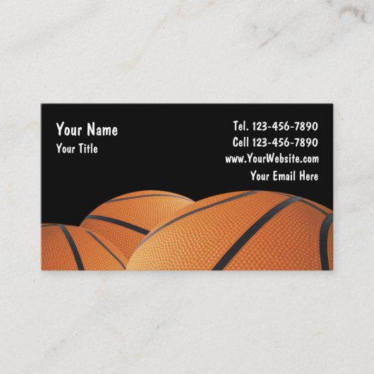 Carte de visite de basket-ball (Devant)