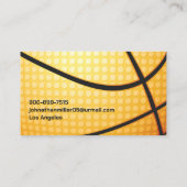 Carte de visite de basket-ball (Dos)