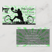 Carte de visite de basket-ball entraîneur (Devant / Derrière)