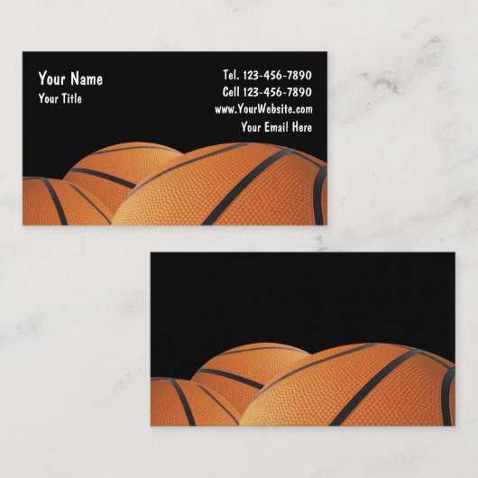 Carte de visite de basketball (Devant / Derrière)