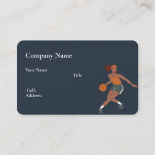 Carte de visite de basketball modèle blanc de base