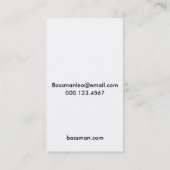 Carte de visite de bassiste (Dos)