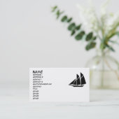 Carte de visite de bateau à voile (Debout devant)