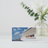 Carte de visite de bateau de croisière d'agent de (Debout devant)