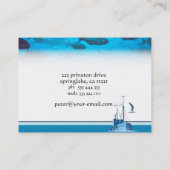 Carte de visite de bateau de pêche (Dos)