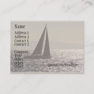 Carte de visite de bateaux à voile