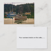 Carte de visite de bateaux de pêche et de voiliers (Devant / Derrière)