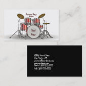 Carte de visite de batteur de musique (Devant / Derrière)