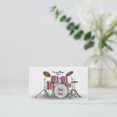 Carte de visite de batteur de musique (Debout devant)