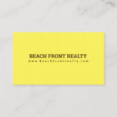 Carte de visite de Beach Realtor (Dos)