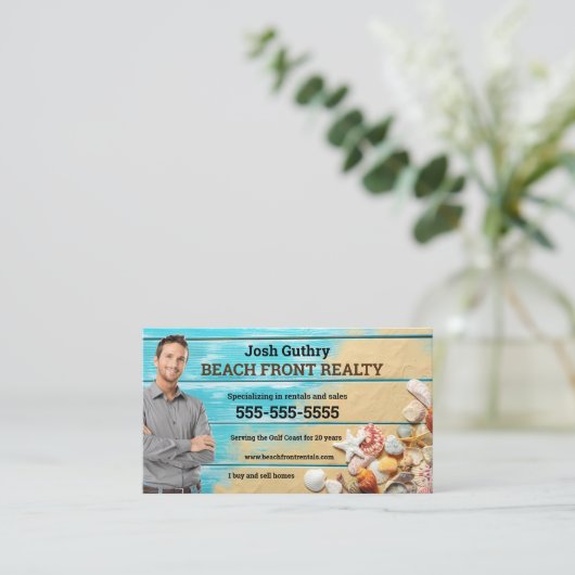 Carte de visite de Beach Realtor (Debout devant)