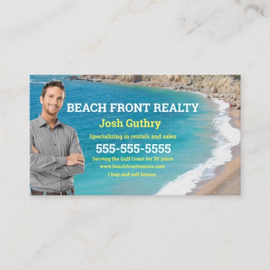Carte de visite de Beach Realtor (Devant)