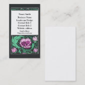 Carte de visite de Beardsley de conception florale (Devant / Derrière)