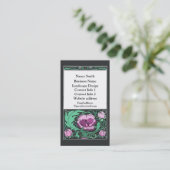 Carte de visite de Beardsley de conception florale (Debout devant)