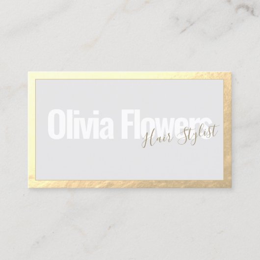 Carte de visite de beauté à la frontière dorée mod (Devant)