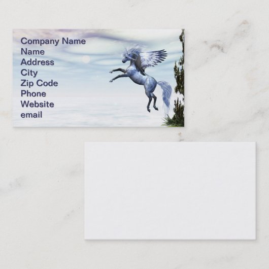 Carte de visite de beauté ailée (Devant / Derrière)