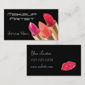 Carte de visite de beauté de maquilleur (Devant / Derrière)