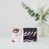 Carte de visite de beauté de salon de maquilleur (Debout devant)