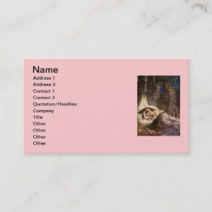 Carte de visite de beauté dormant