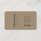 Carte de visite de beauté et de cosmétiques pour f (Dos)