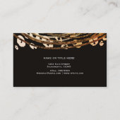 Carte de visite de beauté exotique glamour imprimé (Dos)