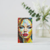 Carte de visite de beauté. Image étonnante. (Debout devant)