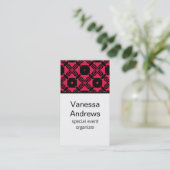 Carte de visite de beauté impeccable, Rose chaud (Debout devant)