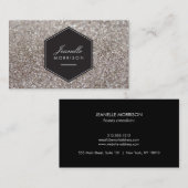 Carte de visite de beauté Luxe Silver Parties scin (Devant / Derrière)