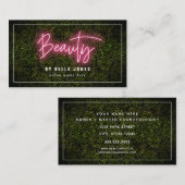 Carte de visite de beauté Neon Boxwood (Devant / Derrière)