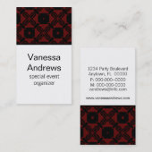 Carte de visite de beauté sans effort, Rouge (Devant / Derrière)