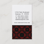 Carte de visite de beauté sans effort, Rouge (Dos)