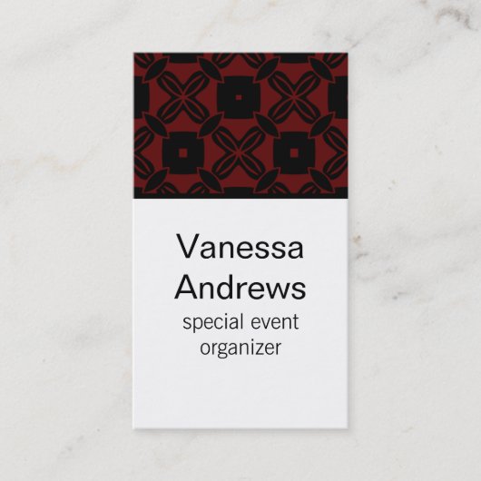 Carte de visite de beauté sans effort, Rouge (Devant)