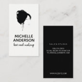 Carte De Visite De beaux cheveux et maquillage (Devant / Derrière)