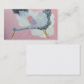 Carte de visite de bébé et de cigogne de vol (Devant / Derrière)