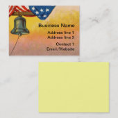 Carte de visite de Bell et de drapeau (Devant / Derrière)