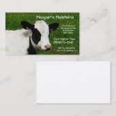 Carte de visite de bétail de laiterie de vache du (Devant / Derrière)