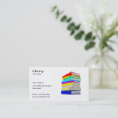 Carte de visite de bibliothèque (Debout devant)