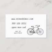 Carte de visite de bicyclette (Dos)
