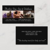 Carte de visite de bien-être des Spas de jour (Devant / Derrière)