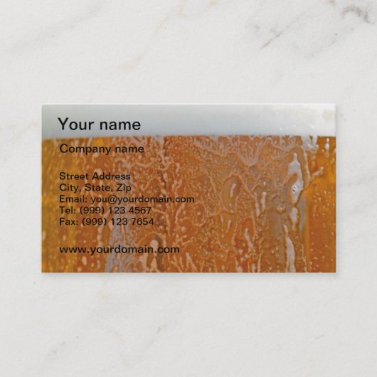 Carte de visite de bière (Devant)