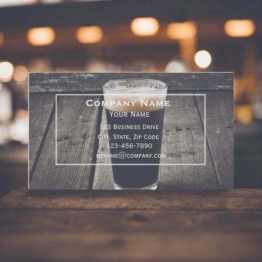 Carte de visite de bière