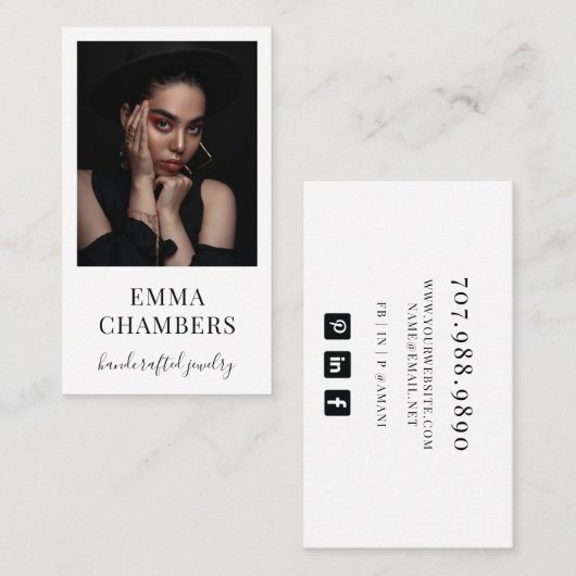 Carte de visite de bijouterie (Devant / Derrière)
