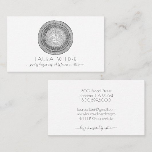 Carte de visite de bijouterie (Devant / Derrière)