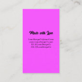 Carte de visite de bijoux à 2 broches Arc-en-ciel (Dos)