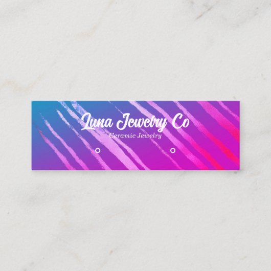 Carte de visite de bijoux à rayures métalliques mu (Devant)